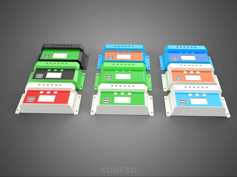 MULTI COLOR SOLAR CELL PANEL CONTROLLER BATTERY CHARGE REGULATOR 3D Model