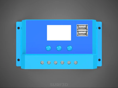 MULTI COLOR SOLAR CELL PANEL CONTROLLER BATTERY CHARGE REGULATOR 3D Model