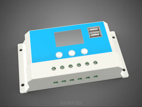 MULTI COLOR SOLAR CELL PANEL CONTROLLER BATTERY CHARGE REGULATOR 3D Model
