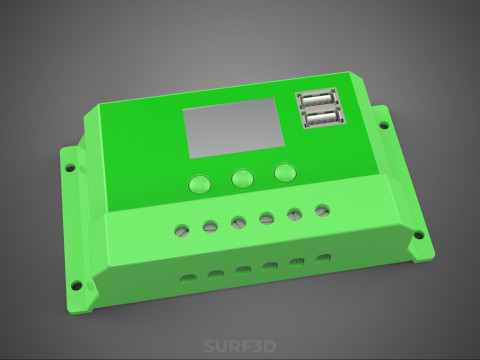 MULTI COLOR SOLAR CELL PANEL CONTROLLER BATTERY CHARGE REGULATOR 3D 模型
