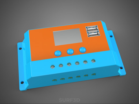MULTI COLOR SOLAR CELL PANEL CONTROLLER BATTERY CHARGE REGULATOR 3D 模型