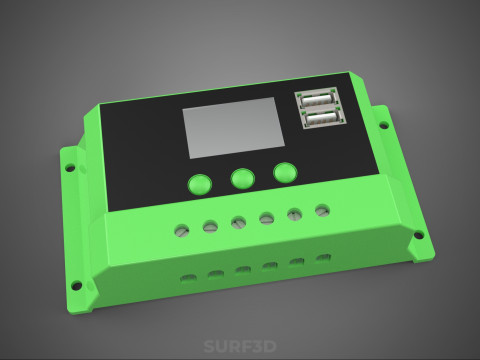 MULTI COLOR SOLAR CELL PANEL CONTROLLER BATTERY CHARGE REGULATOR 3D 模型