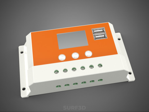 MULTI COLOR SOLAR CELL PANEL CONTROLLER BATTERY CHARGE REGULATOR 3D 模型