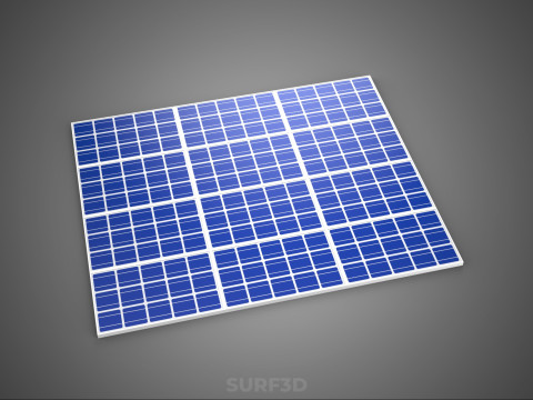 ARRAY SOLAR PANEL MODULE CELL PHOTOVOLTAIC RENEWABLE SUN ENERGY 3D Model
