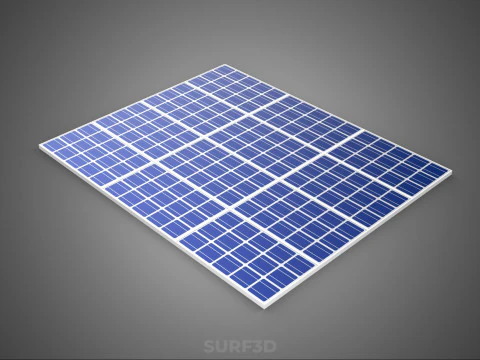 ARRAY SOLAR PANEL MODULE CELL PHOTOVOLTAIC RENEWABLE SUN ENERGY 3D Model