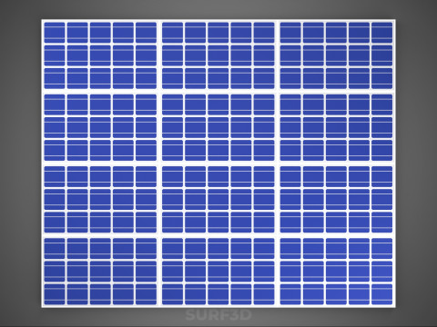 ARRAY SOLAR PANEL MODULE CELL PHOTOVOLTAIC RENEWABLE SUN ENERGY 3D 模型