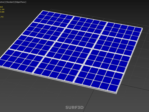 ARRAY SOLAR PANEL MODULE CELL PHOTOVOLTAIC RENEWABLE SUN ENERGY 3D 模型
