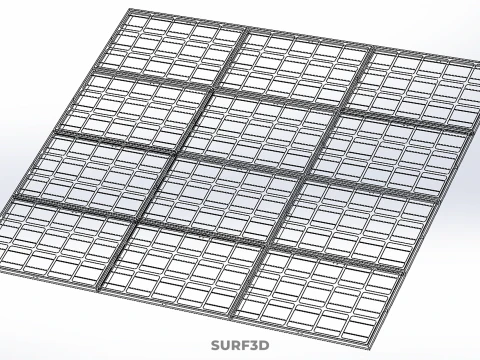 ARRAY SOLAR PANEL MODULE CELL PHOTOVOLTAIC RENEWABLE SUN ENERGY 3D Model