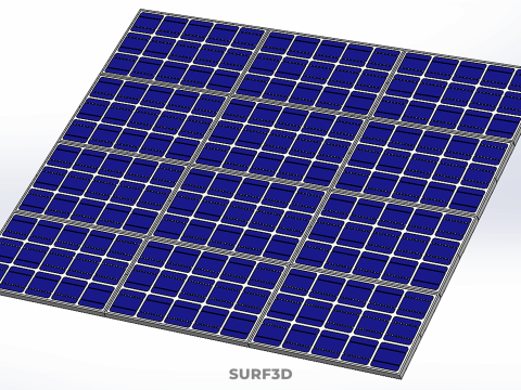 ARRAY SOLAR PANEL MODULE CELL PHOTOVOLTAIC RENEWABLE SUN ENERGY 3D 模型
