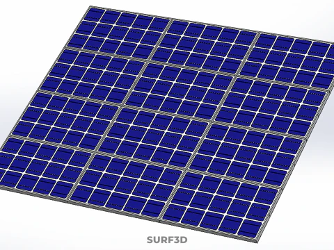 ARRAY SOLAR PANEL MODULE CELL PHOTOVOLTAIC RENEWABLE SUN ENERGY 3D Model