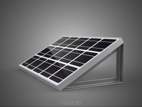ANGLED STAND PV SOLAR PANEL MODULE CELL PHOTOVOLTAIC RENEWABLE Model 3D