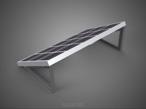 ANGLED STAND PV SOLAR PANEL MODULE CELL PHOTOVOLTAIC RENEWABLE Modelo 3D