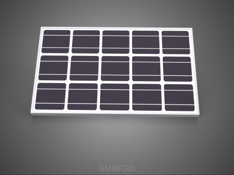 ANGLED STAND PV SOLAR PANEL MODULE CELL PHOTOVOLTAIC RENEWABLE Modelo 3D