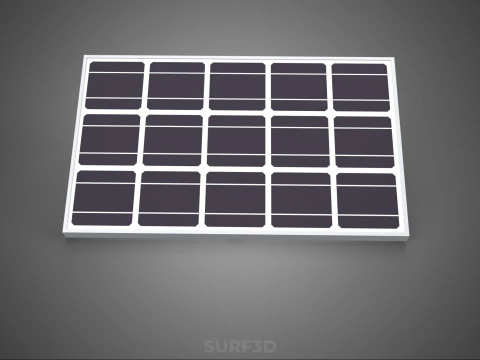 ANGLED STAND PV SOLAR PANEL MODULE CELL PHOTOVOLTAIC RENEWABLE 3D Model