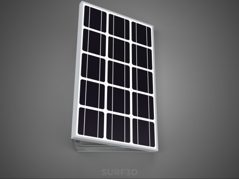 ANGLED STAND PV SOLAR PANEL MODULE CELL PHOTOVOLTAIC RENEWABLE Modelo 3D