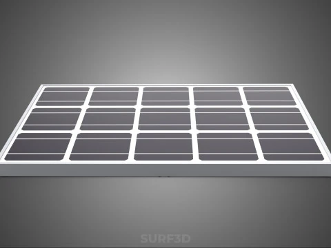 ANGLED STAND PV SOLAR PANEL MODULE CELL PHOTOVOLTAIC RENEWABLE 3D Model