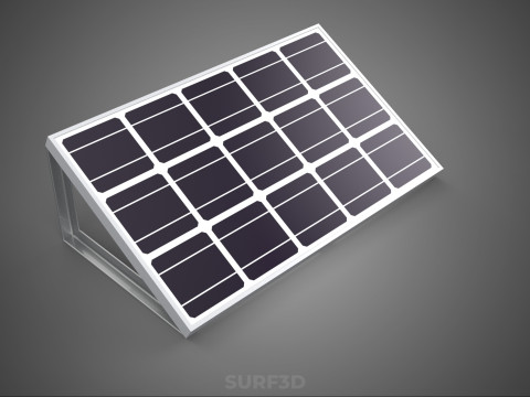 ANGLED STAND PV SOLAR PANEL MODULE CELL PHOTOVOLTAIC RENEWABLE Modelo 3D