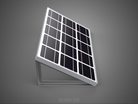 ANGLED STAND PV SOLAR PANEL MODULE CELL PHOTOVOLTAIC RENEWABLE Modelo 3D