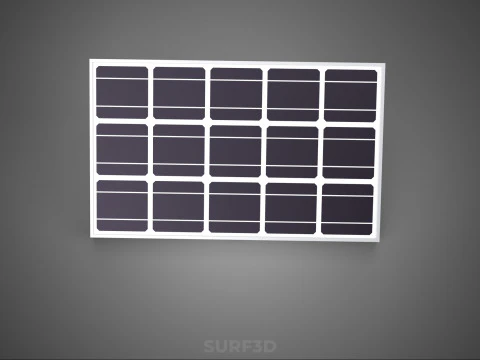 ANGLED STAND PV SOLAR PANEL MODULE CELL PHOTOVOLTAIC RENEWABLE 3D Model