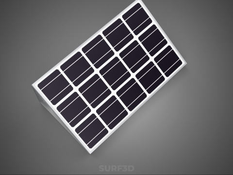 ANGLED STAND PV SOLAR PANEL MODULE CELL PHOTOVOLTAIC RENEWABLE Modelo 3D