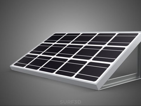 ANGLED STAND PV SOLAR PANEL MODULE CELL PHOTOVOLTAIC RENEWABLE Modelo 3D