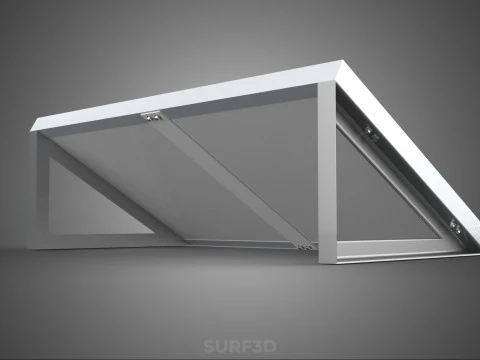 ANGLED STAND PV SOLAR PANEL MODULE CELL PHOTOVOLTAIC RENEWABLE 3D Model