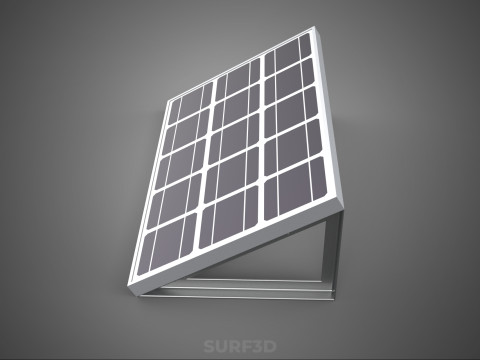 ANGLED STAND PV SOLAR PANEL MODULE CELL PHOTOVOLTAIC RENEWABLE Modelo 3D