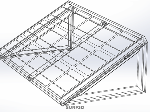 ANGLED STAND PV SOLAR PANEL MODULE CELL PHOTOVOLTAIC RENEWABLE Modelo 3D