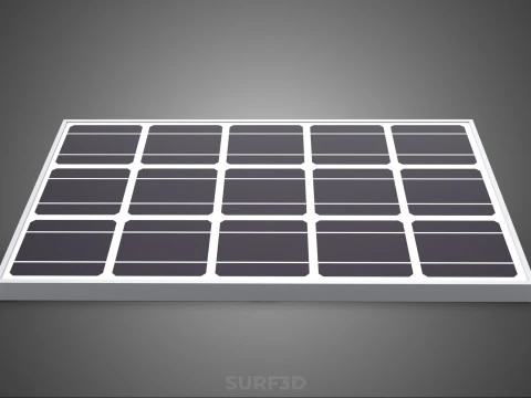 ANGLED STAND PV SOLAR PANEL MODULE CELL PHOTOVOLTAIC RENEWABLE 3D Model