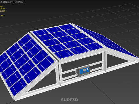 ROOF ARRAY SOLAR CELL PANEL MODULAR CONTROLLER CHARGE REGULATOR Modèle 3D