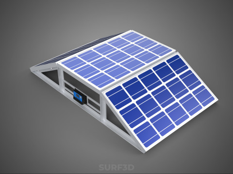 ROOF ARRAY SOLAR CELL PANEL MODULAR CONTROLLER CHARGE REGULATOR Modèle 3D