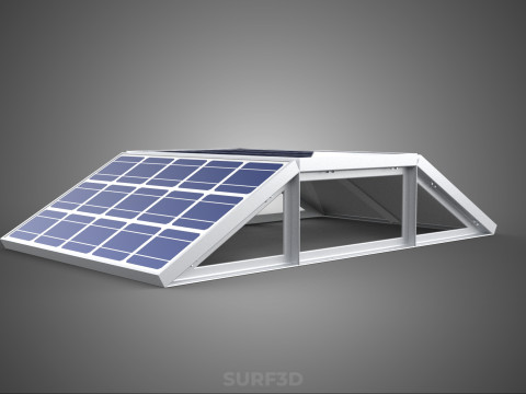 ROOF ARRAY SOLAR CELL PANEL MODULAR CONTROLLER CHARGE REGULATOR Modèle 3D