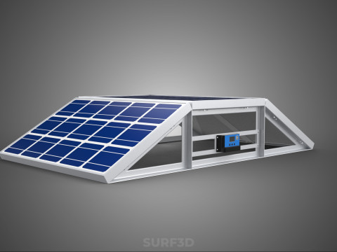 ROOF ARRAY SOLAR CELL PANEL MODULAR CONTROLLER CHARGE REGULATOR Modèle 3D