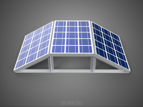 ROOF ARRAY SOLAR CELL PANEL MODULAR CONTROLLER CHARGE REGULATOR Modèle 3D