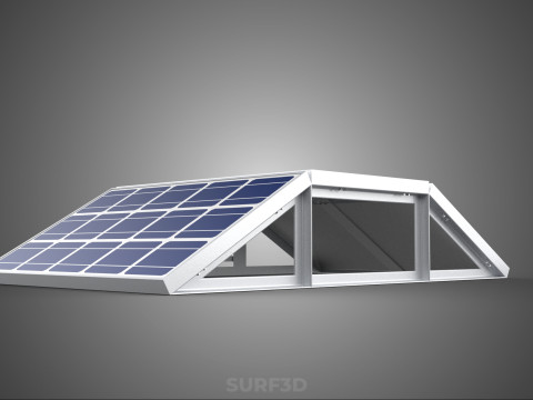 ROOF ARRAY SOLAR CELL PANEL MODULAR CONTROLLER CHARGE REGULATOR Modèle 3D