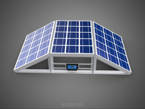 ROOF ARRAY SOLAR CELL PANEL MODULAR CONTROLLER CHARGE REGULATOR Modèle 3D