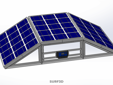 ROOF ARRAY SOLAR CELL PANEL MODULAR CONTROLLER CHARGE REGULATOR Modèle 3D