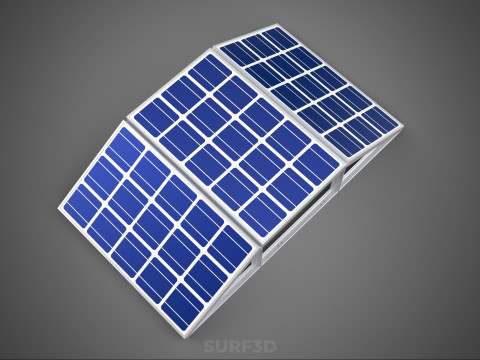 ROOF ARRAY SOLAR CELL PANEL MODULAR CONTROLLER CHARGE REGULATOR Modèle 3D