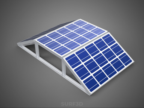 ROOF ARRAY SOLAR CELL PANEL MODULAR CONTROLLER CHARGE REGULATOR Modèle 3D