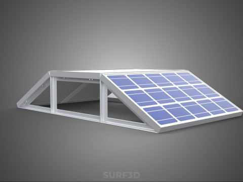 ROOF ARRAY SOLAR CELL PANEL MODULAR CONTROLLER CHARGE REGULATOR Modèle 3D