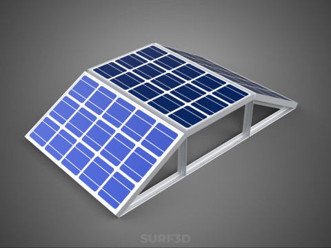 ROOF ARRAY SOLAR CELL PANEL MODULAR CONTROLLER CHARGE REGULATOR Modèle 3D