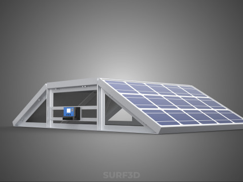 ROOF ARRAY SOLAR CELL PANEL MODULAR CONTROLLER CHARGE REGULATOR Modèle 3D