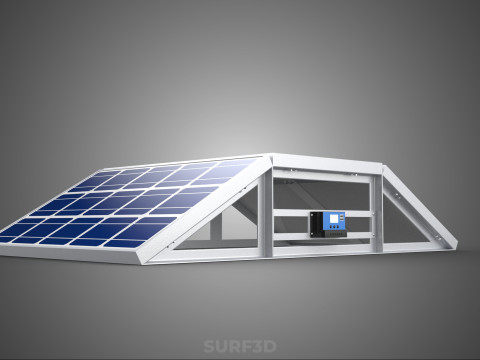 ROOF ARRAY SOLAR CELL PANEL MODULAR CONTROLLER CHARGE REGULATOR Modèle 3D