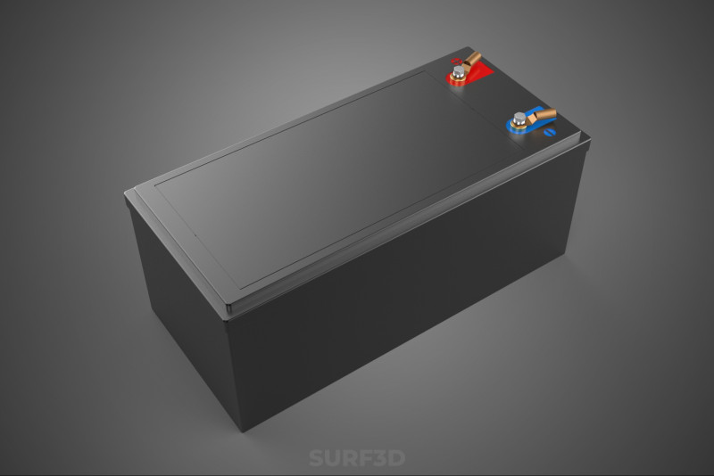 STANDARD INDUSTRIAL BATTERY DC VOLT POWER SUPPLY ENERGY STORAGE 3D 模型 .c4d .max .obj .3ds .fbx .stl .blend