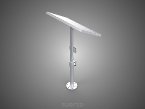 MOUNTED POLE STAND SOLAR CELL PANEL CONTROLLER CHARGE REGULATOR 3D Model