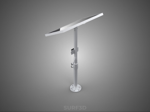 MOUNTED POLE STAND SOLAR CELL PANEL CONTROLLER CHARGE REGULATOR 3D Model