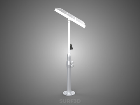 MOUNTED POLE STAND SOLAR CELL PANEL CONTROLLER CHARGE REGULATOR 3D Model