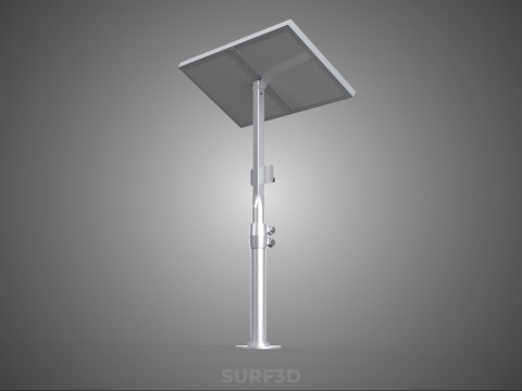 MOUNTED POLE STAND SOLAR CELL PANEL CONTROLLER CHARGE REGULATOR 3D Model