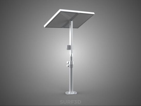 MOUNTED POLE STAND SOLAR CELL PANEL CONTROLLER CHARGE REGULATOR 3D Model