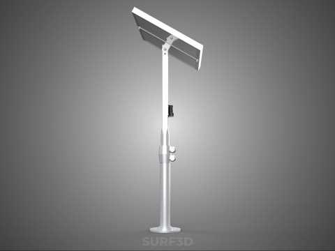 MOUNTED POLE STAND SOLAR CELL PANEL CONTROLLER CHARGE REGULATOR 3D Model